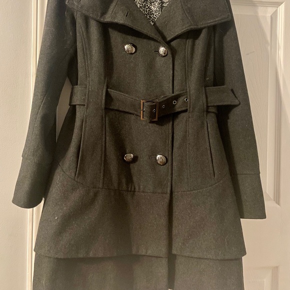 GUESS Belted Peacoat - Picture 1 of 4